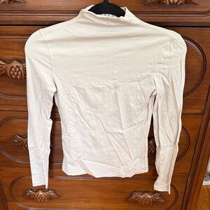 Yogalicious Zenly Evelyn Mock Neck Top in Cream